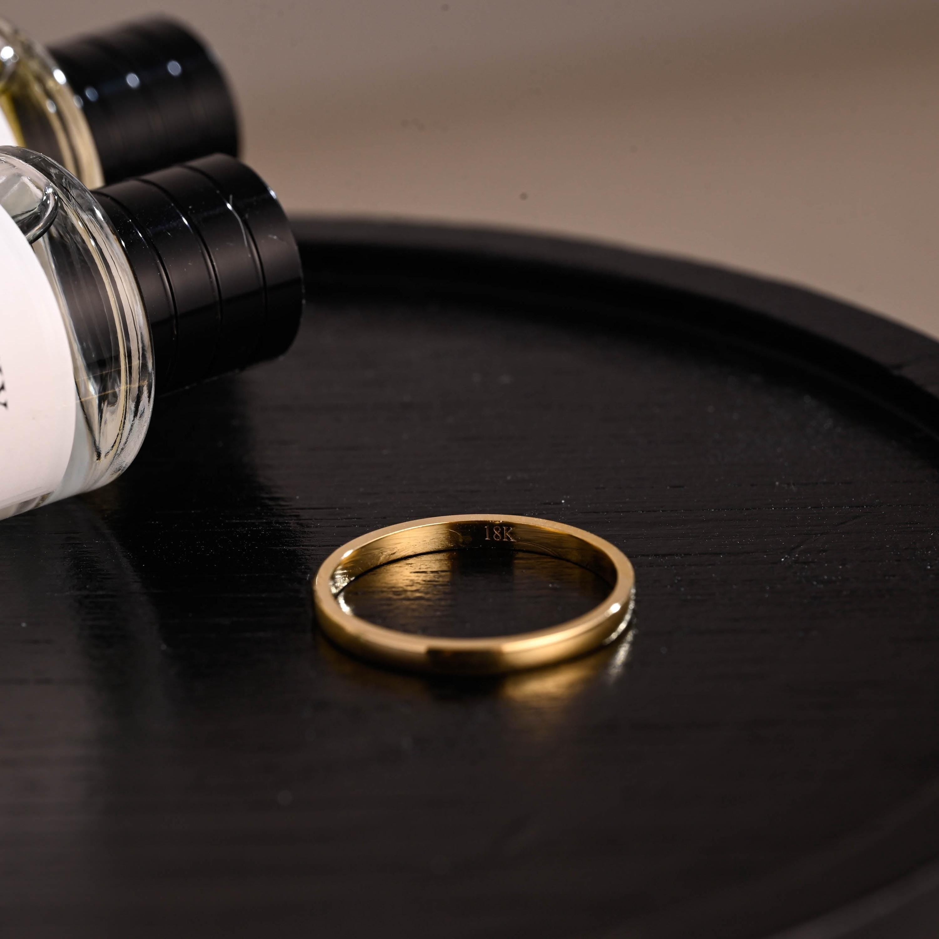 2mm Solid Gold Wedding Band, Eternity Stacking Ring
