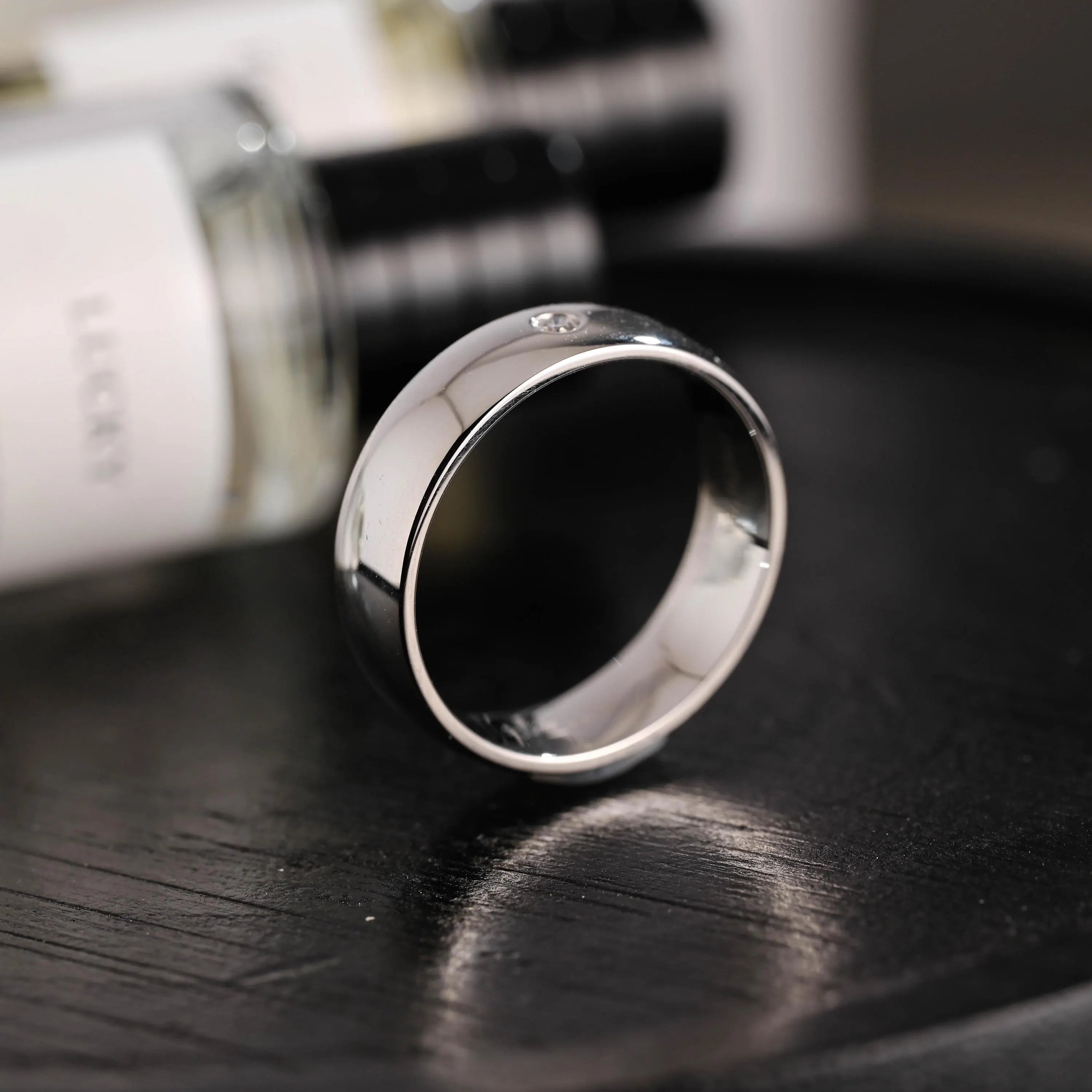 Solid Gold Round Moissanite Wedding Band, Wedding Ring, Matching Band, Anniversary Gift Birthday Gift Valentine's Day Gift for Women Men