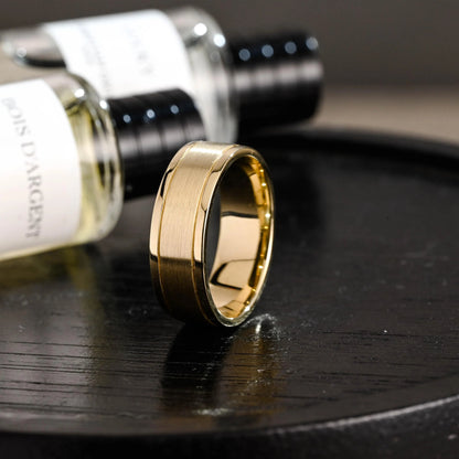 Solid Gold Plain Wedding Band, Wedding Ring, Matching Band, 7mm Wide Ring, Anniversary Gift Birthday Gift Valentine's Day Gift for Women Men
