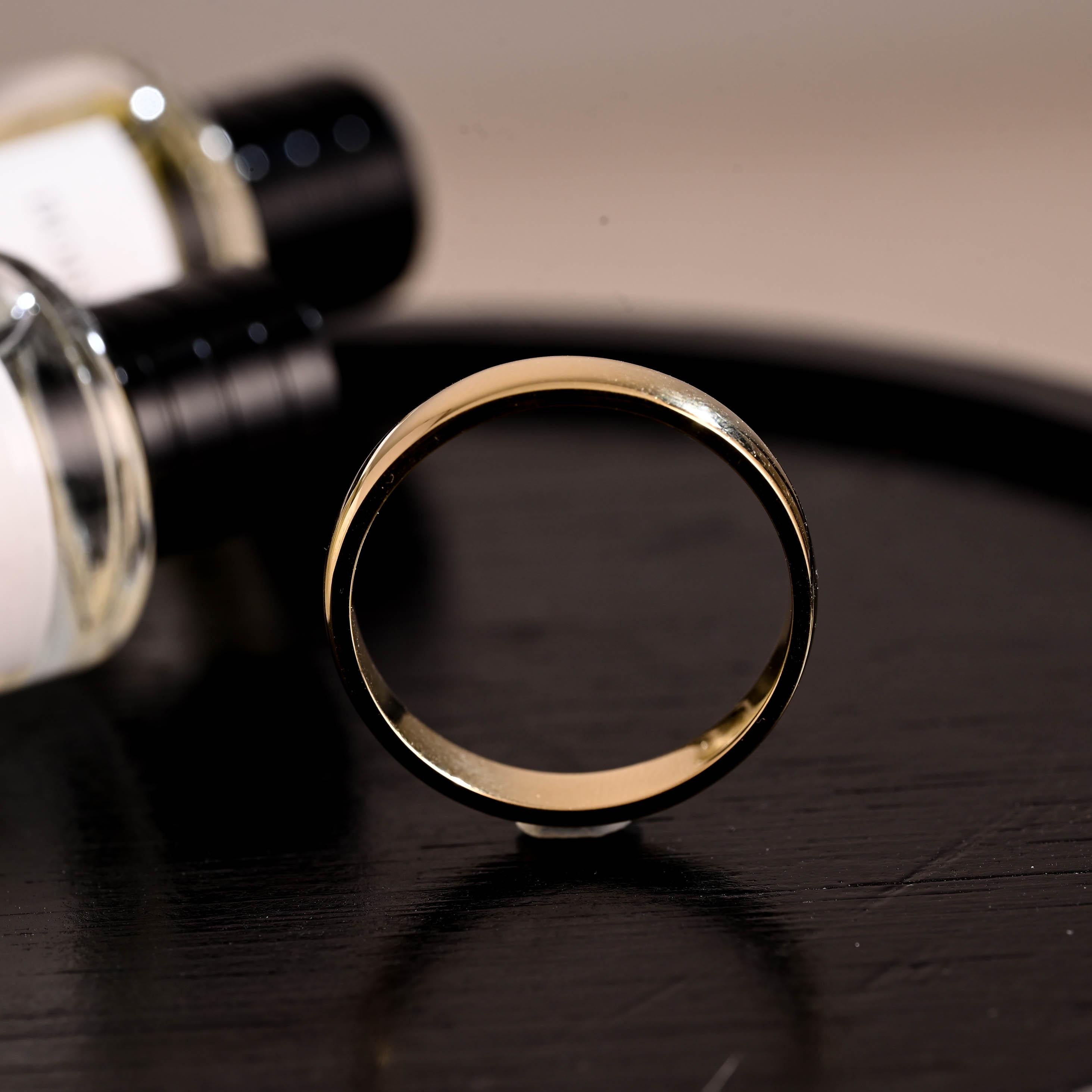 Solid Gold Plain Wedding Band, 3mm Matching Band, Matching Ring, Stackable Wedding Ring, Wedding Accessories, Anniversary Gifts, Cigar Band
