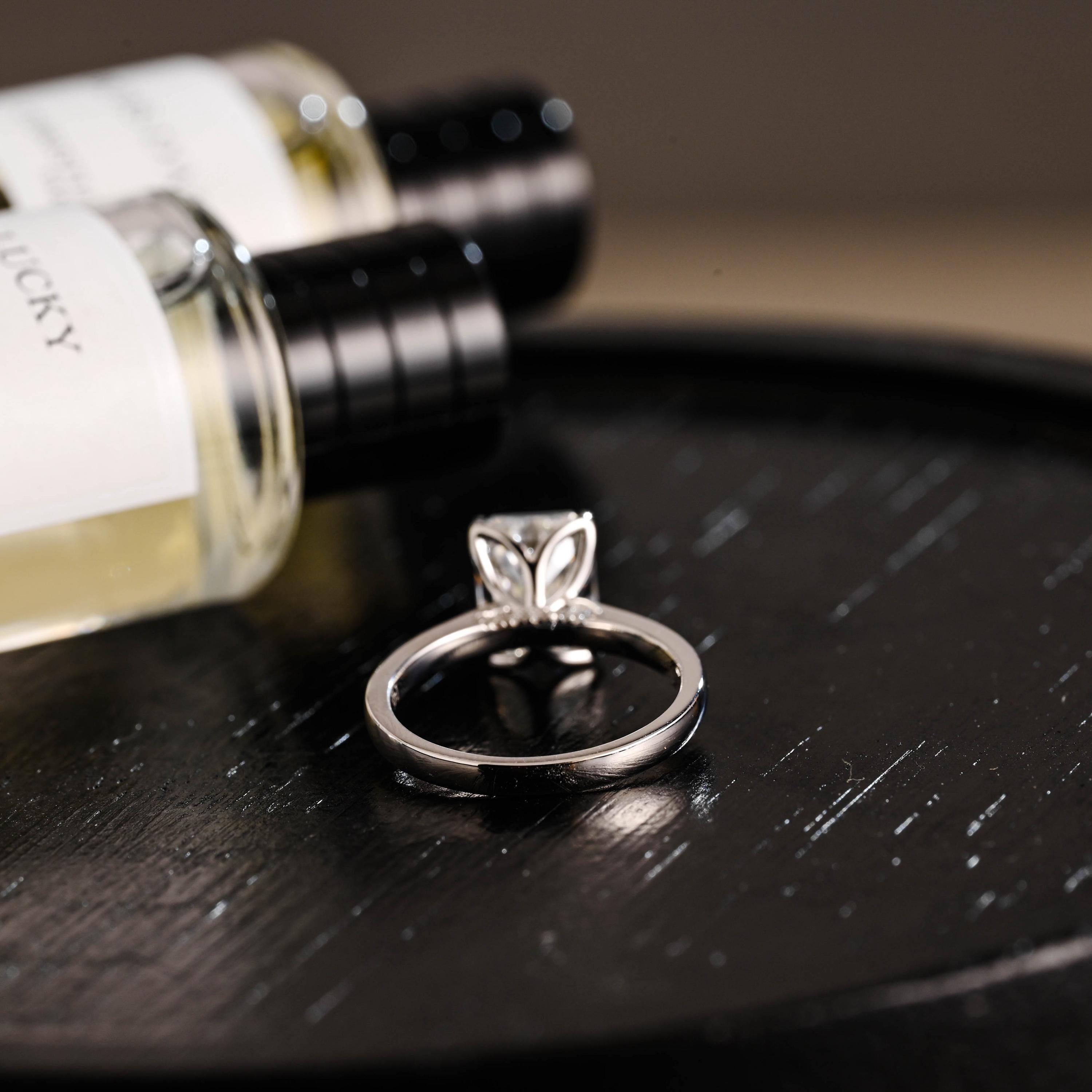 Solid Gold Emerald Cut Moissanite Engagement Ring, Proposal Ring, Promise Ring, Wedding Ring, Anniversary Gift for Birthday Gift Women Wife