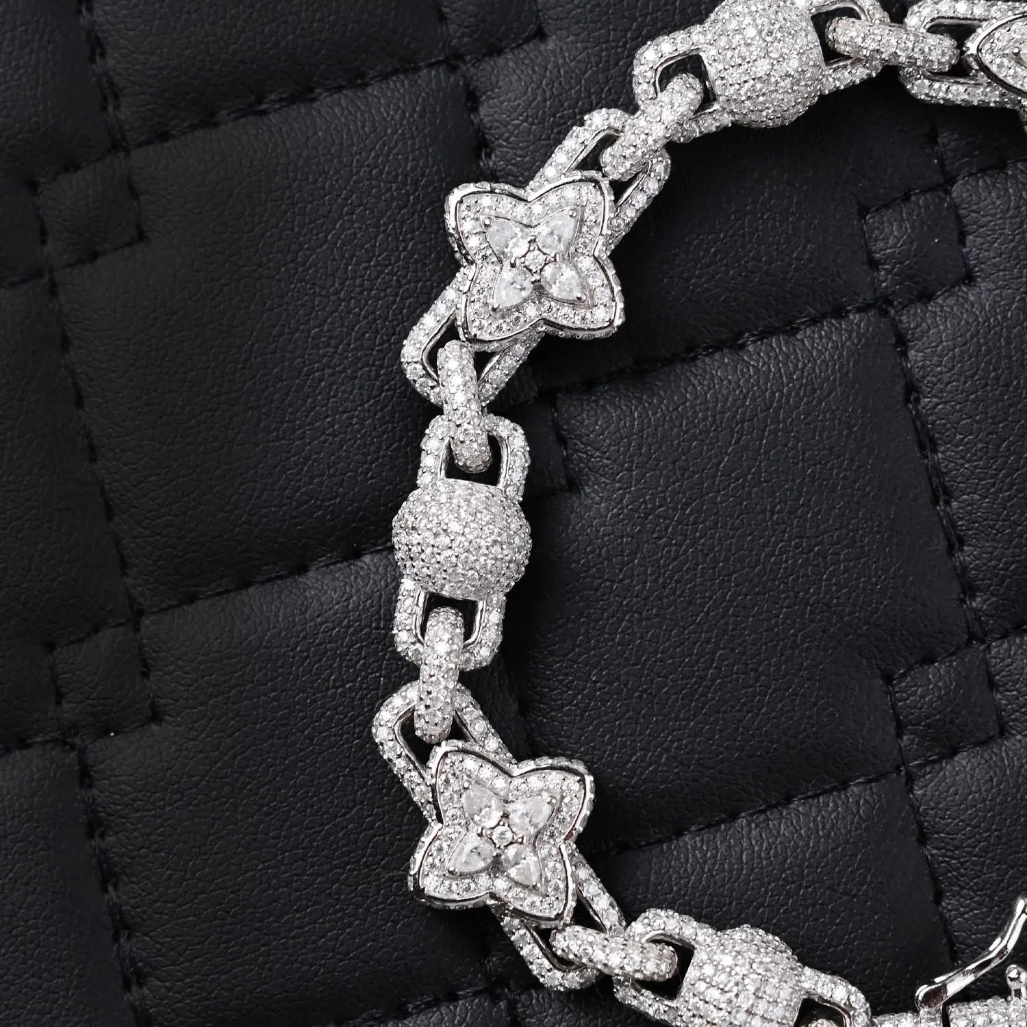Clover Bracelet VVS Moissanite 925 Sterling Silver Passes Diamond Tester | 13.95 CTW Moissanites