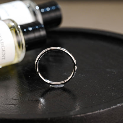 Solid Gold Round Cut Moissanite Wedding Band, Matching Ring