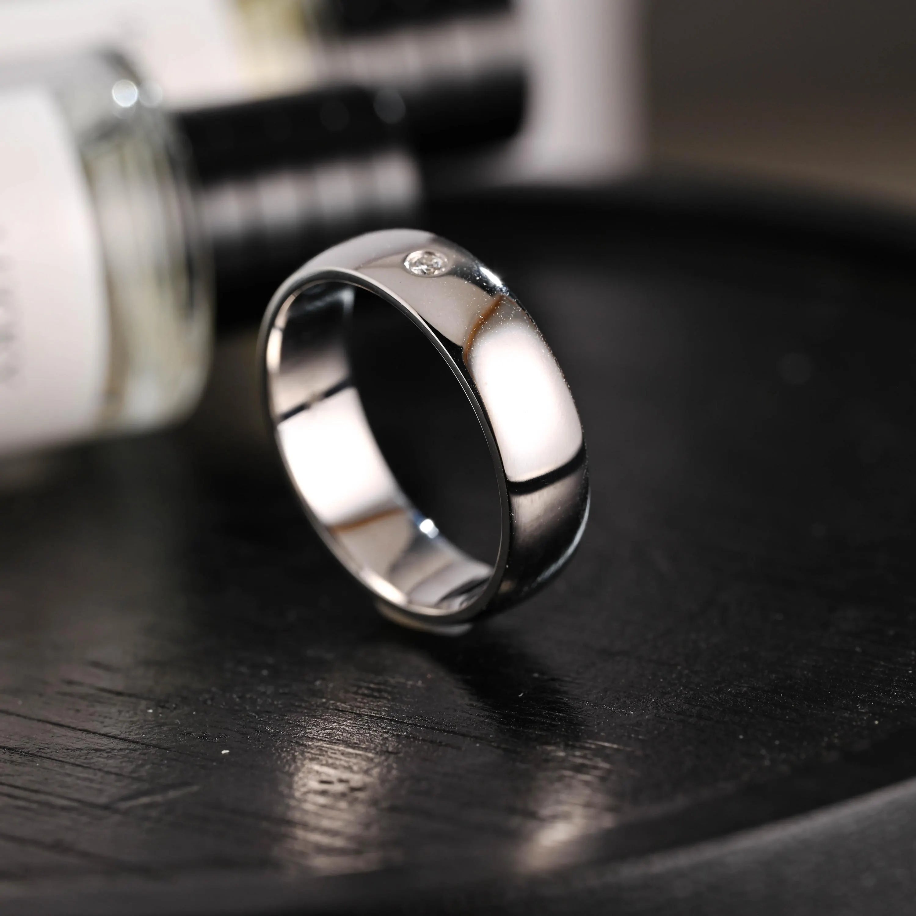 Solid Gold Round Moissanite Wedding Band, Wedding Ring, Matching Band, Anniversary Gift Birthday Gift Valentine's Day Gift for Women Men