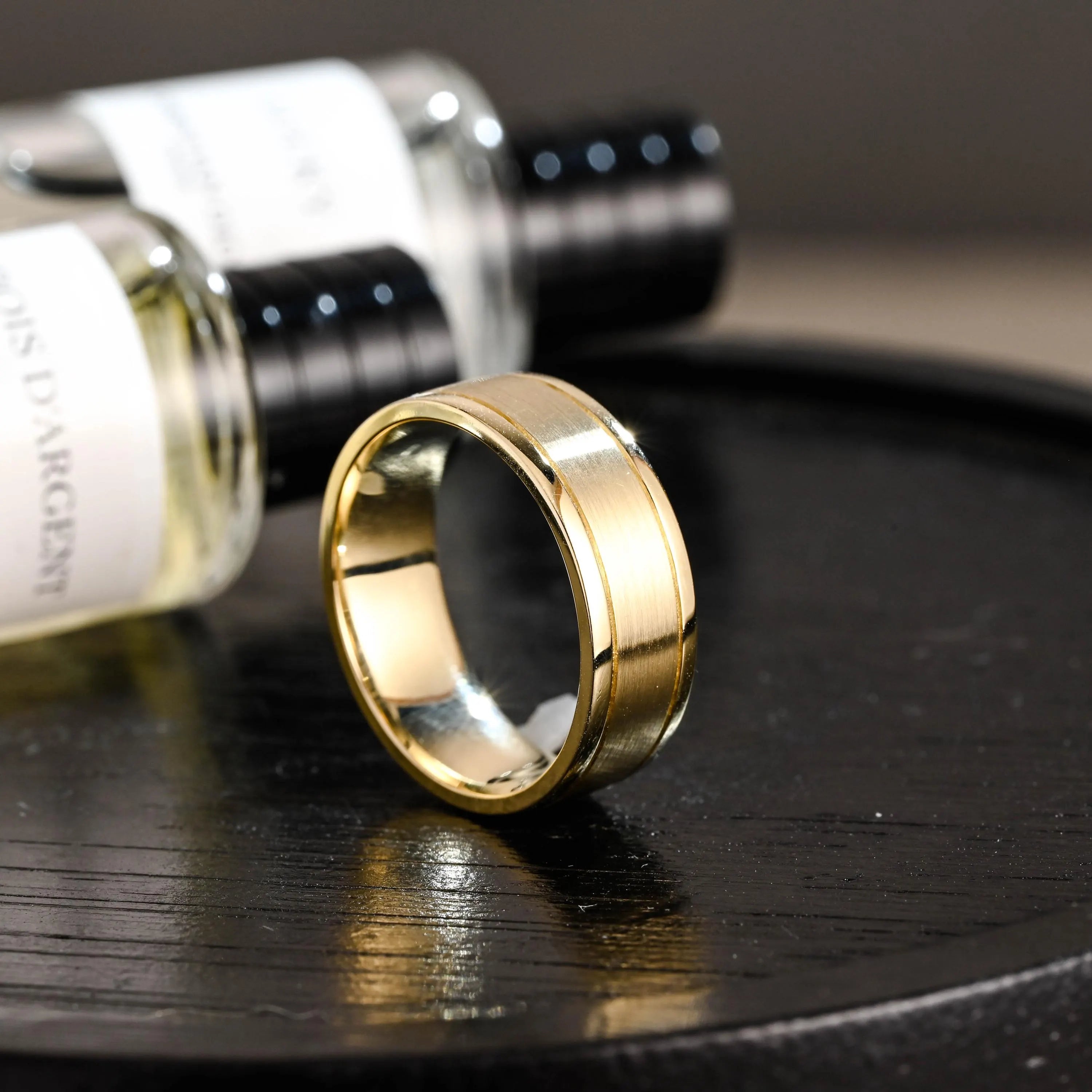 Solid Gold Plain Wedding Band, Wedding Ring, Matching Band, 7mm Wide Ring, Anniversary Gift Birthday Gift Valentine's Day Gift for Women Men