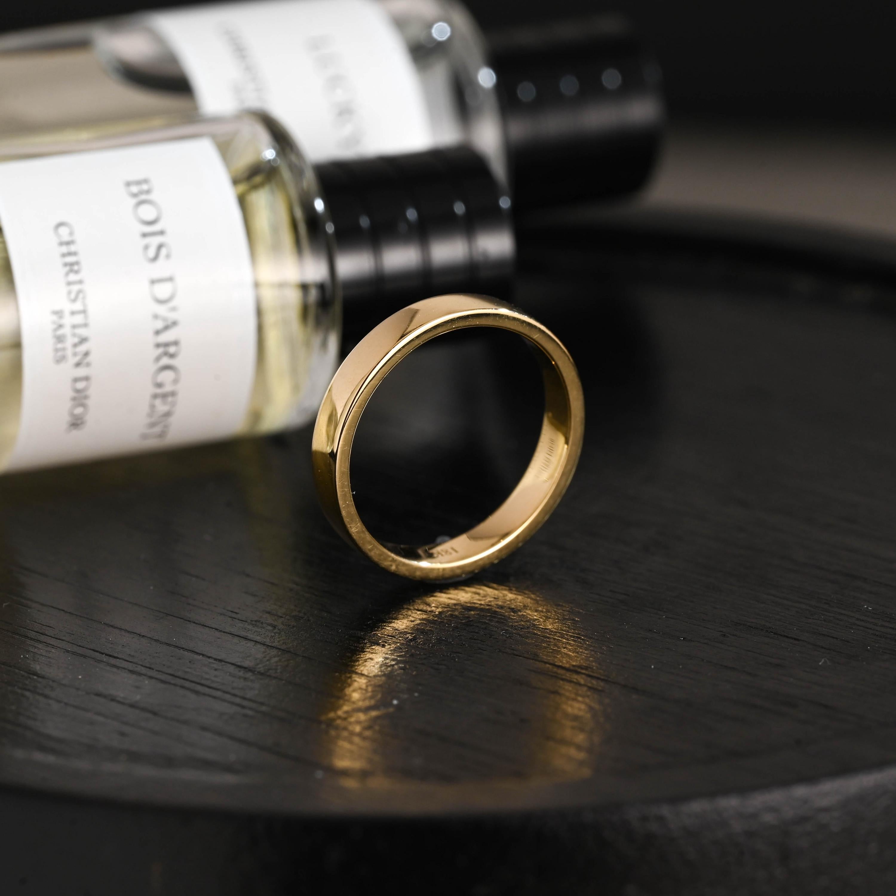 Solid Gold Plain Wedding Band, 3mm Matching Band, Matching Ring, Stackable Wedding Ring, Wedding Accessories, Anniversary Gifts, Cigar Band