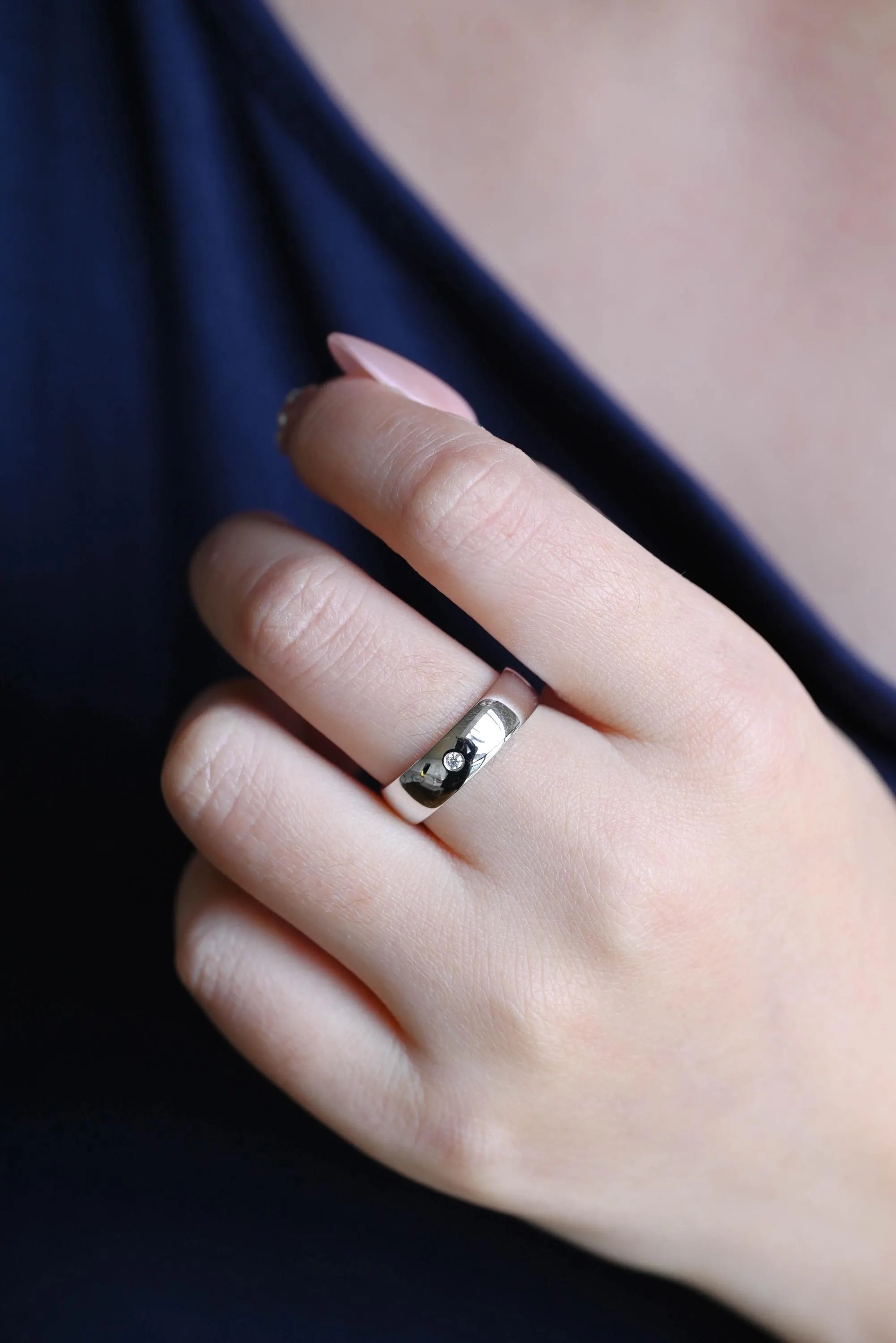 Solid Gold Round Moissanite Wedding Band, Wedding Ring, Matching Band, Anniversary Gift Birthday Gift Valentine's Day Gift for Women Men