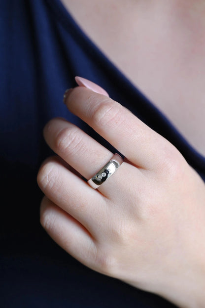 Solid Gold Round Moissanite Wedding Band, Wedding Ring, Matching Band, Anniversary Gift Birthday Gift Valentine's Day Gift for Women Men