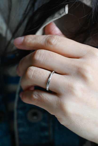 Solid Gold Moissanite Wedding Band, Round Cut Matching Ring