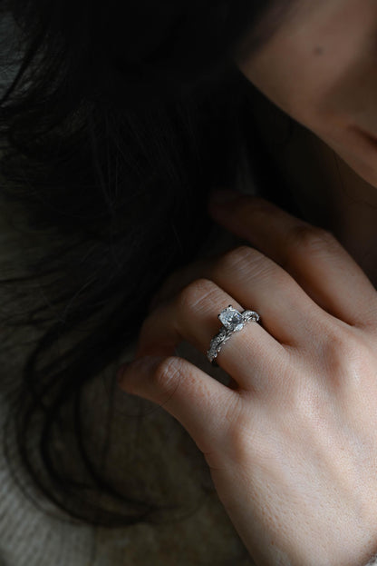 Solid Gold Oval Cut Moissanite Engagement Ring, Anniversary Gift Birthday Gift for Women Wife