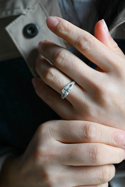 Solid Gold Asscher Cut Moissanite Engagement Ring, Proposal Ring, Promise Ring, Wedding Ring, Anniversary Gift Birthday Gift for Women Wife
