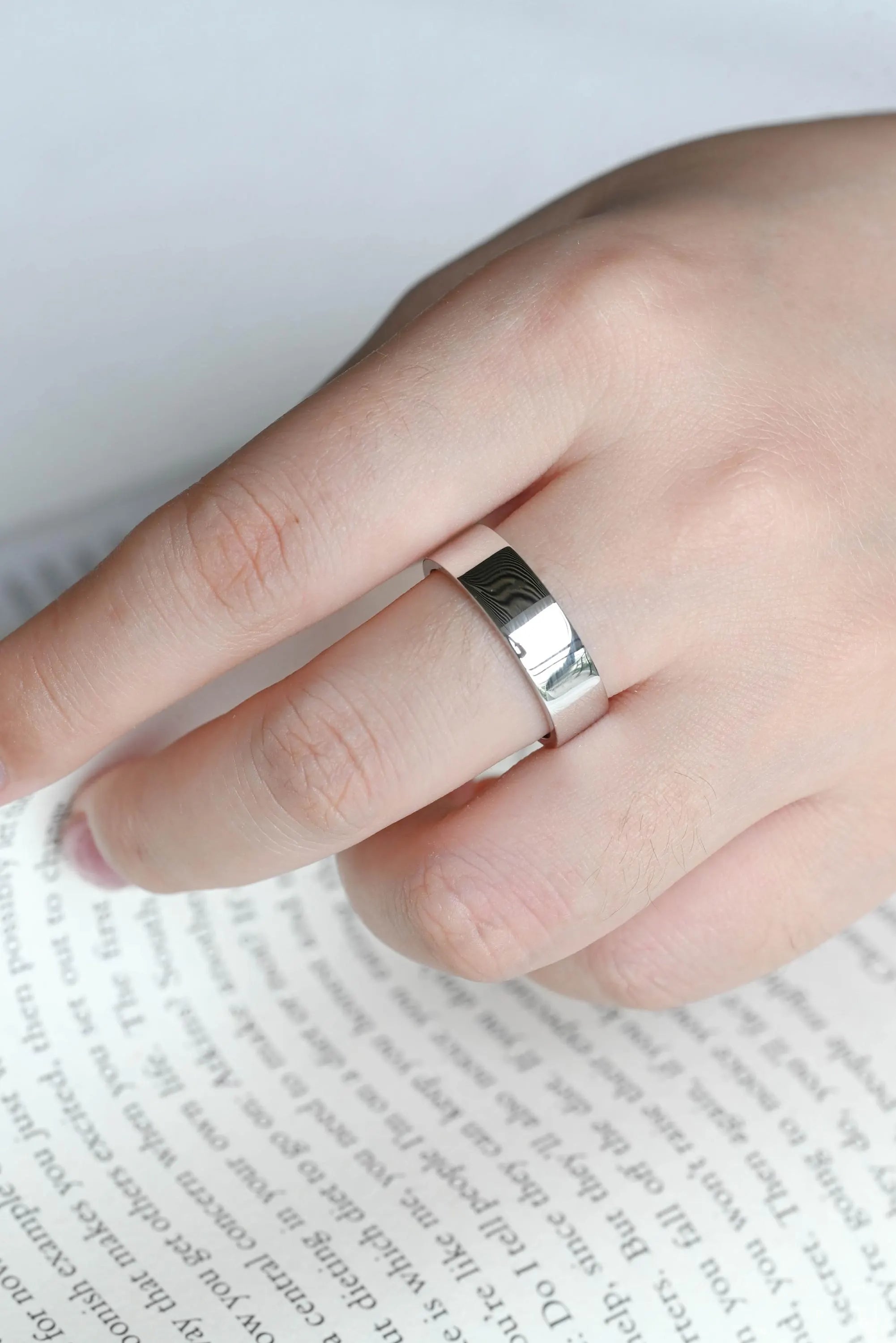 Solid Gold Plain Wedding Band, Wedding Ring, Matching Band, 6mm Wide Ring, Anniversary Gift Birthday Gift Valentine's Day Gift for Women Men