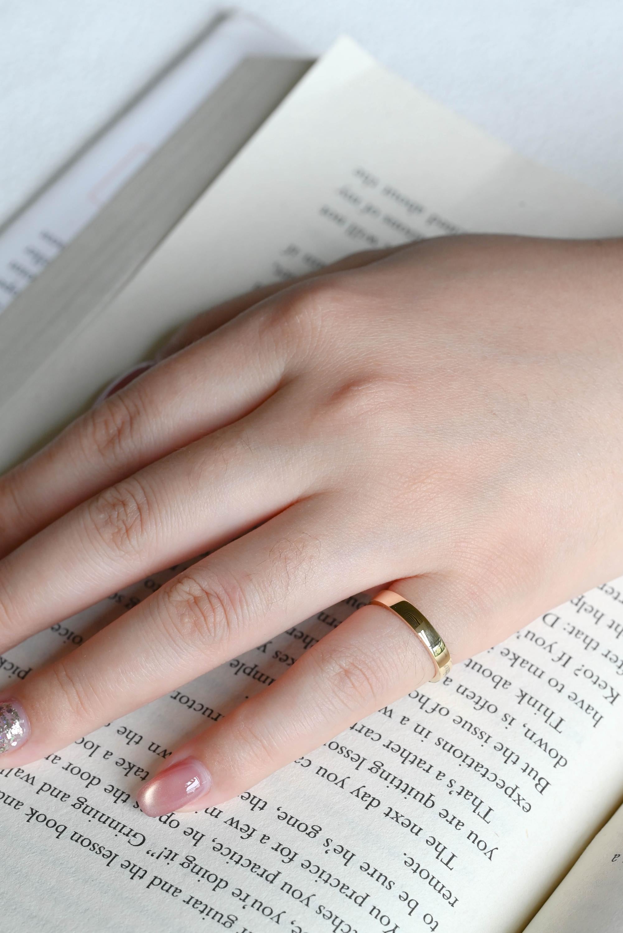 Solid Gold Plain Wedding Band, 3mm Matching Band, Matching Ring, Stackable Wedding Ring, Wedding Accessories, Anniversary Gifts, Cigar Band