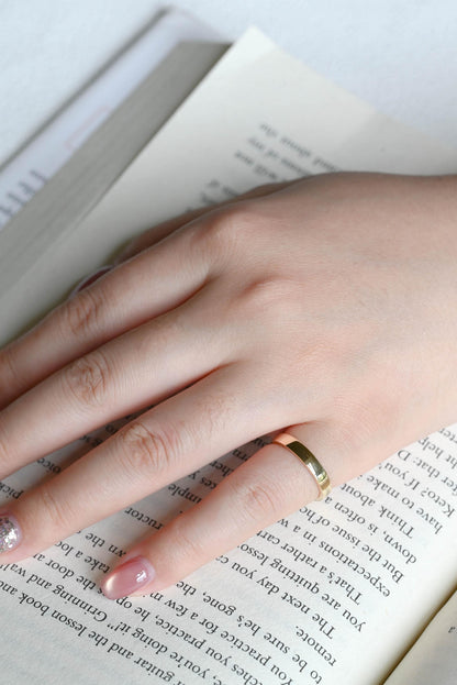 Solid Gold Plain Wedding Band, 3mm Matching Band, Matching Ring, Stackable Wedding Ring, Wedding Accessories, Anniversary Gifts, Cigar Band