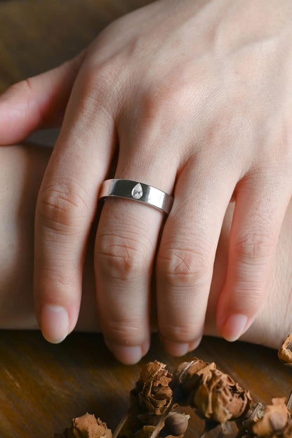 Solid Gold Pear Cut Moissanite Wedding Band, Wedding Ring, Matching Band, Anniversary Gift Birthday Gift Valentine's Day Gift for Women Men