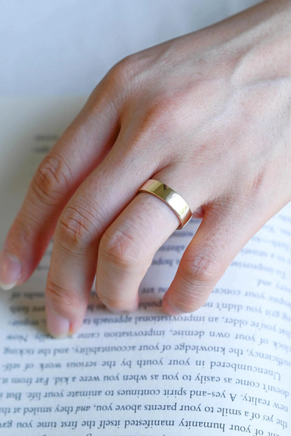 5mm Solid Gold Men's Wedding Band, Wedding Ring, Plain Gold Matching Band, Anniversary Gift Birthday Gift Valentine's Day Gift for Men Women