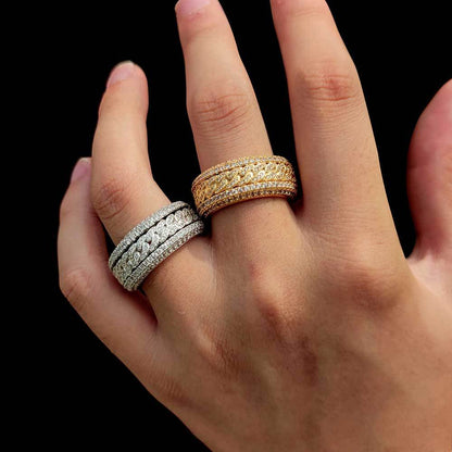 925 Silver Moissanite (VVS) Diamond Cuban Link Custom Ring