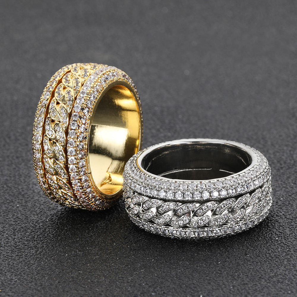 925 Silver Moissanite (VVS) Diamond Cuban Link Custom Ring