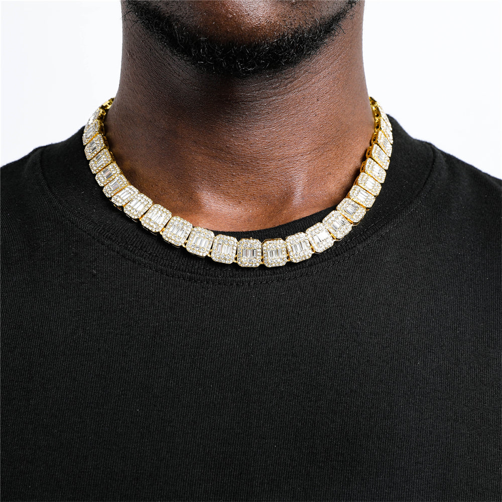 Moissanite VVS Baguette Tennis Diamond Chain