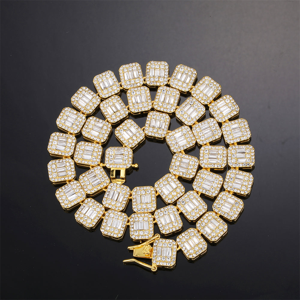 Moissanite VVS Baguette Tennis Diamond Chain