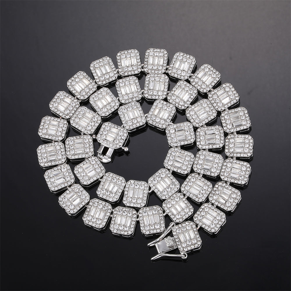Moissanite VVS Baguette Tennis Diamond Chain