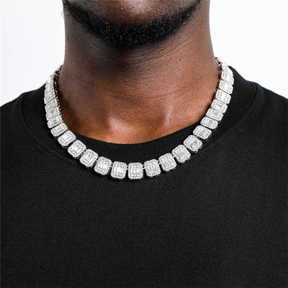 Moissanite VVS Baguette Tennis Diamond Chain