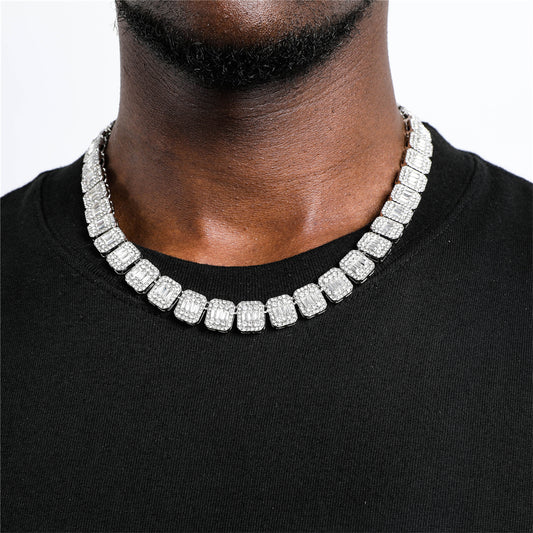 Moissanite VVS Baguette Tennis Diamond Chain