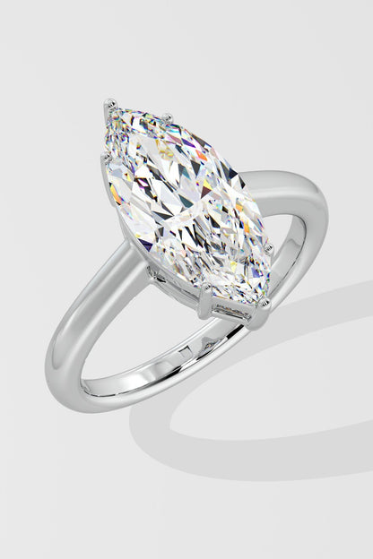 Stunning 3 CT Marquise-Cut Lab-Grown Diamond 6-Prong Solitaire Ring