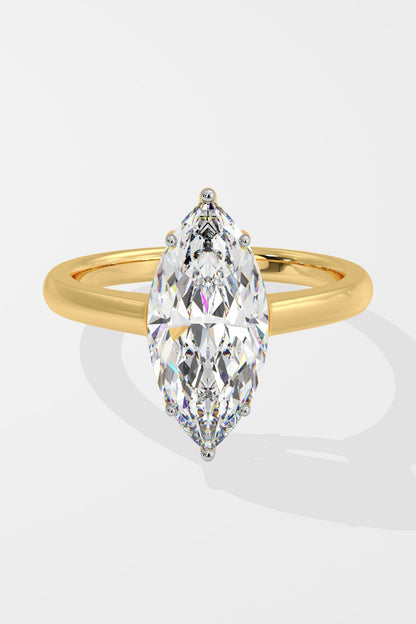 Stunning 3 CT Marquise-Cut Lab-Grown Diamond 6-Prong Solitaire Ring