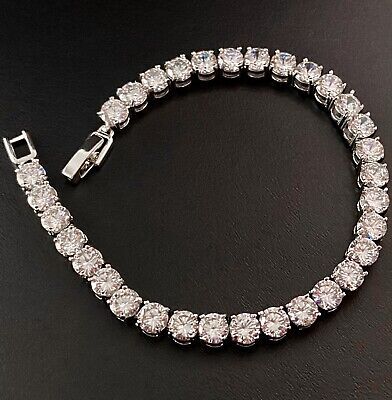 Round Cut VVS Moissanite Diamond Tennis Bracelet