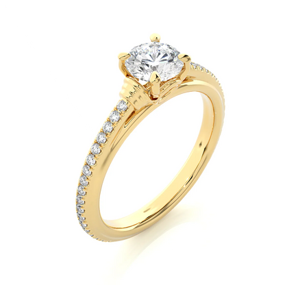 Classic 1 CT Round Lab-Grown Diamond 4-Prong Solitaire Wedding Ring