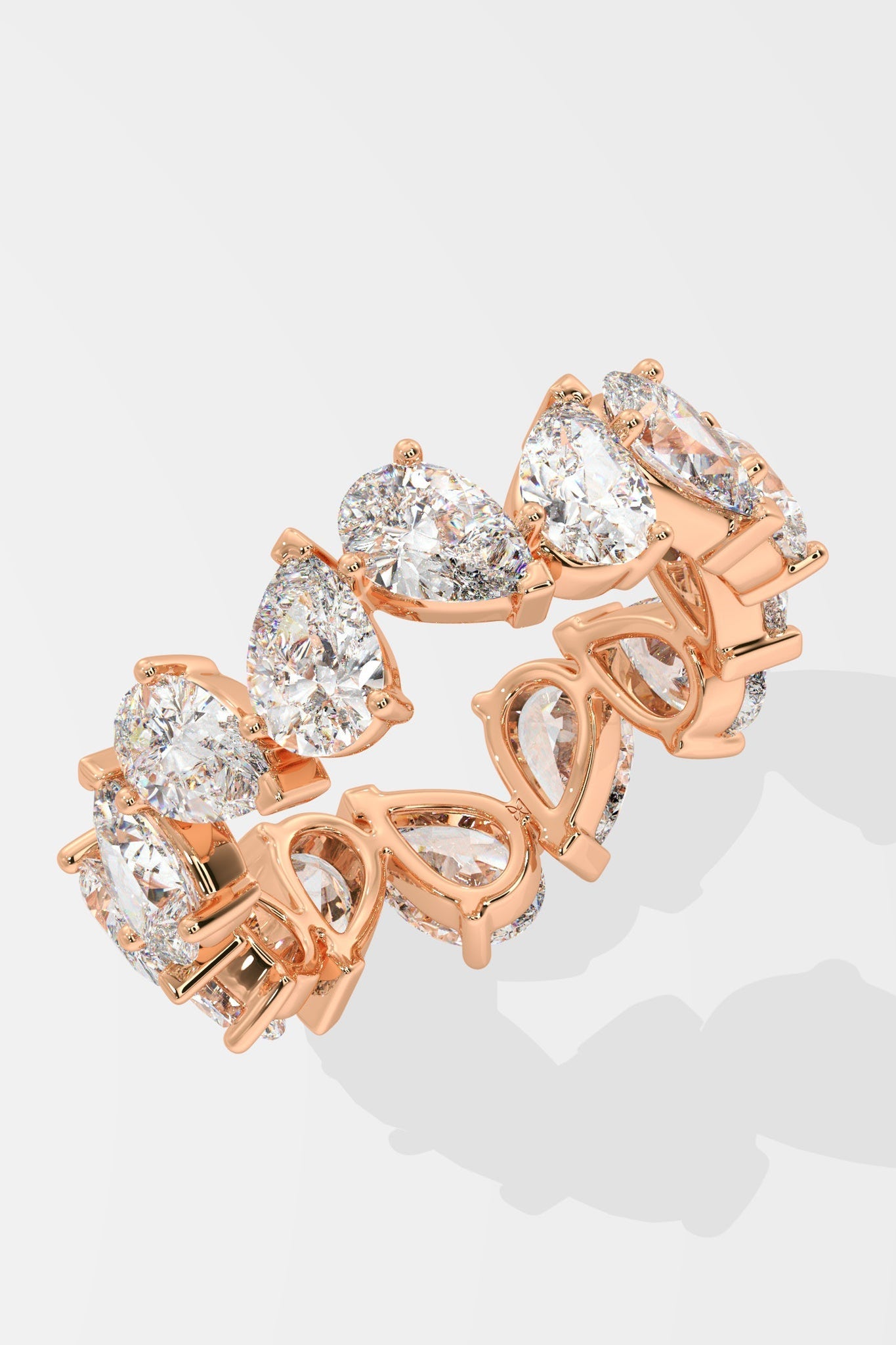 1.0 CT Pear & Oval Mixed Cut Lab Grown Diamond 4 & 3 Prong Set Solitaire Diamond Ring