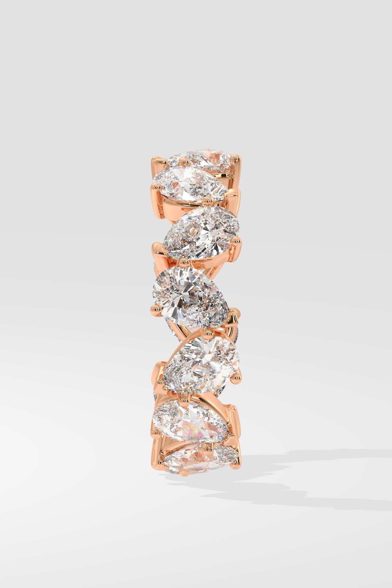 1.0 CT Pear & Oval Mixed Cut Lab Grown Diamond 4 & 3 Prong Set Solitaire Diamond Ring