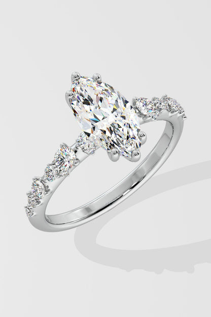 Elegant 2 CT Marquise-Cut Lab-Grown Diamond 6-Prong Solitaire Ring