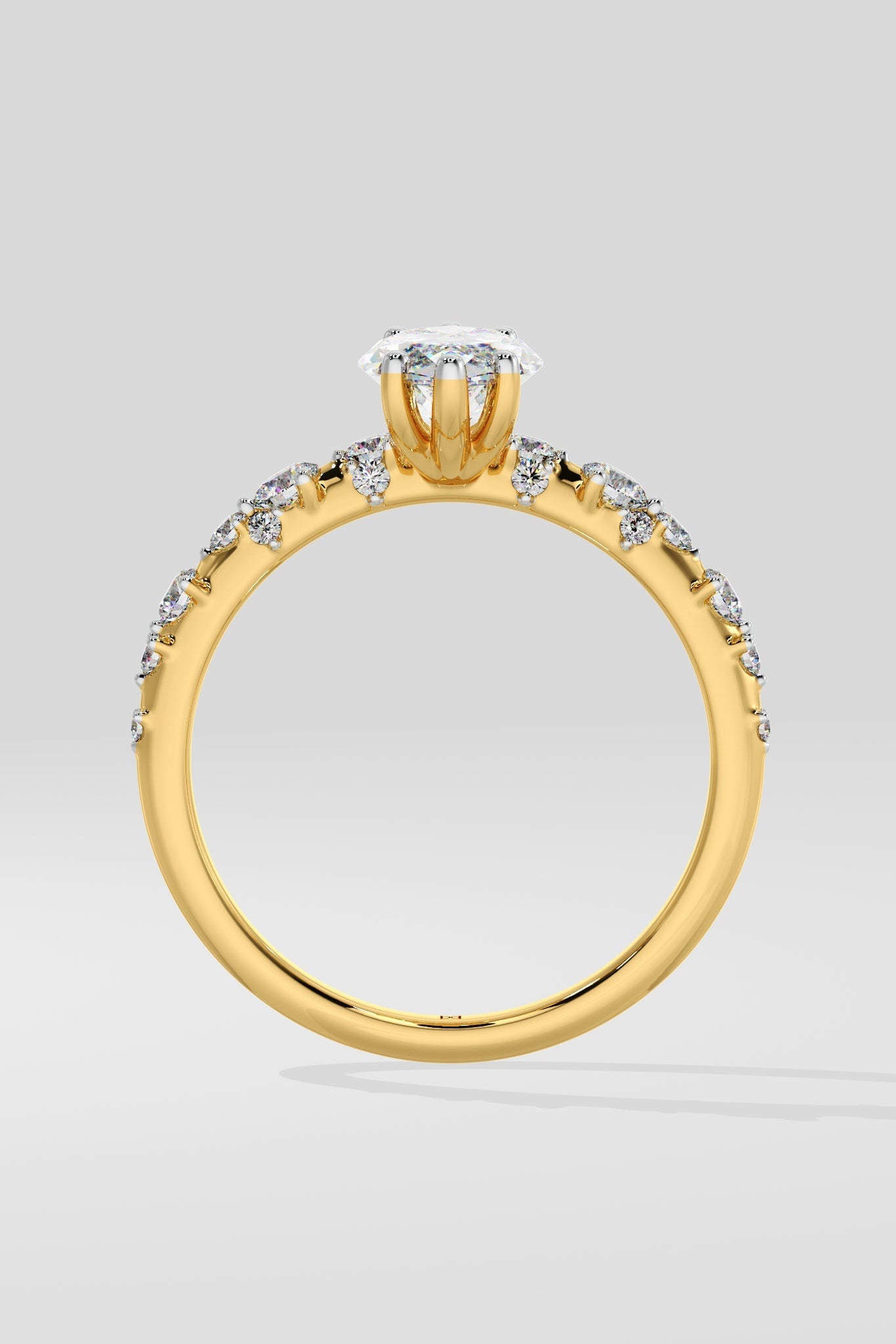 Elegant 2 CT Marquise-Cut Lab-Grown Diamond 6-Prong Solitaire Ring