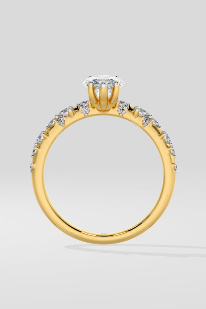 Elegant 2 CT Marquise-Cut Lab-Grown Diamond 6-Prong Solitaire Ring