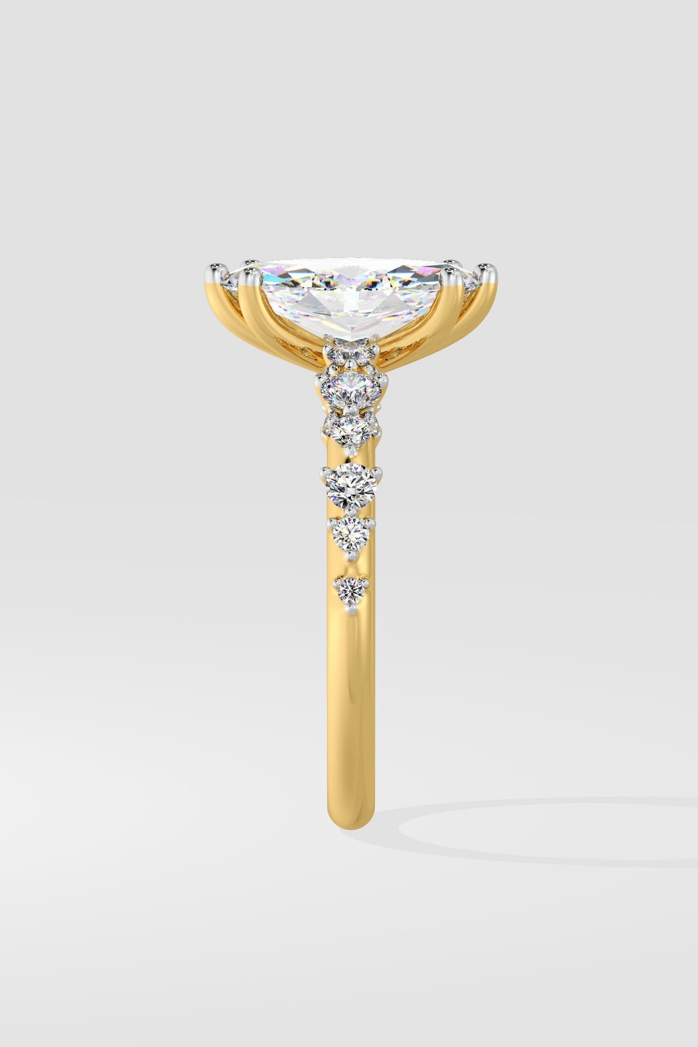 Elegant 2 CT Marquise-Cut Lab-Grown Diamond 6-Prong Solitaire Ring