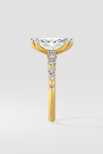 Elegant 2 CT Marquise-Cut Lab-Grown Diamond 6-Prong Solitaire Ring