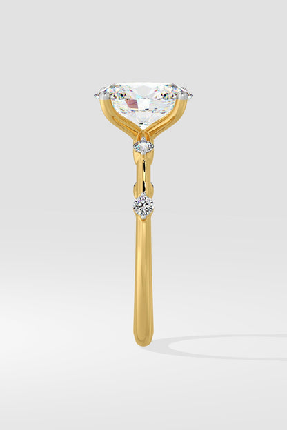 1 CT Oval Cut Lab Grown Diamond 4 Prong Set Solitaire Diamond Ring