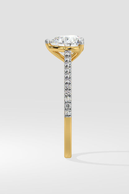 Elegant 2 CT Heart-Cut Lab-Grown Diamond 3-Prong Solitaire Promise Ring