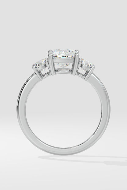 1.5 CT Oval Cut Lab Grown Diamond 4 Prong Set Solitaire Diamond Ring