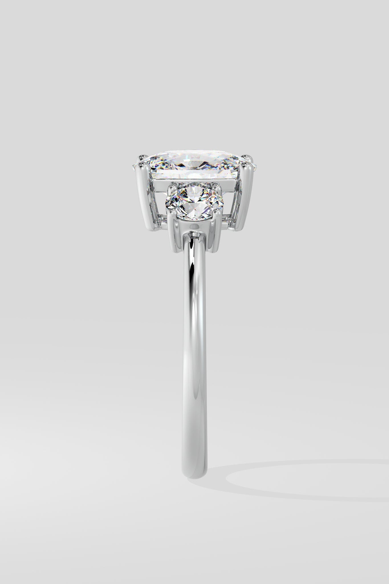 1.5 CT Oval Cut Lab Grown Diamond 4 Prong Set Solitaire Diamond Ring