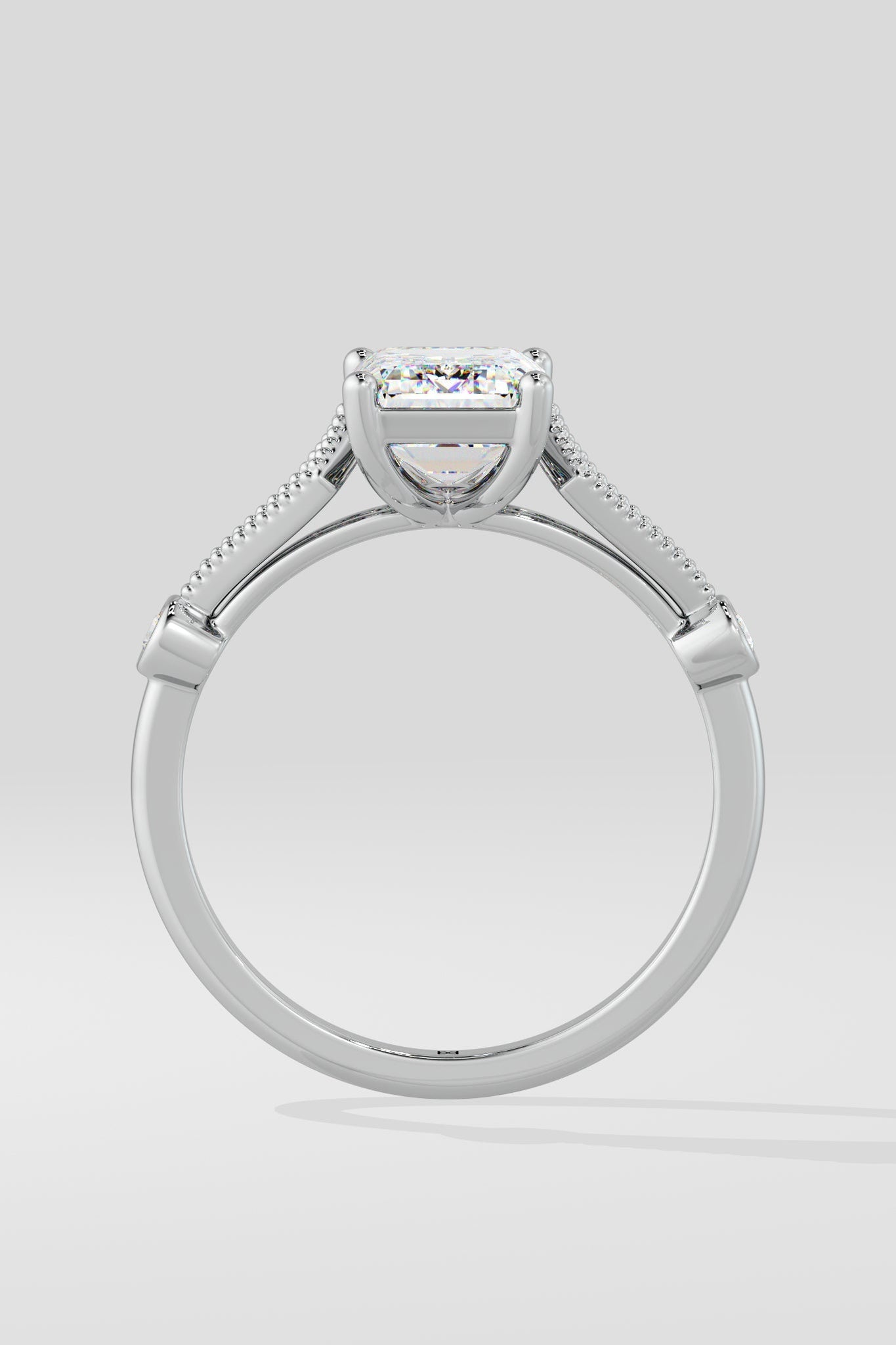 Exquisite 1.5 CT Emerald-Cut Lab-Grown Diamond 4-Prong Solitaire Ring