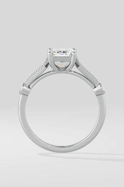 Exquisite 1.5 CT Emerald-Cut Lab-Grown Diamond 4-Prong Solitaire Ring