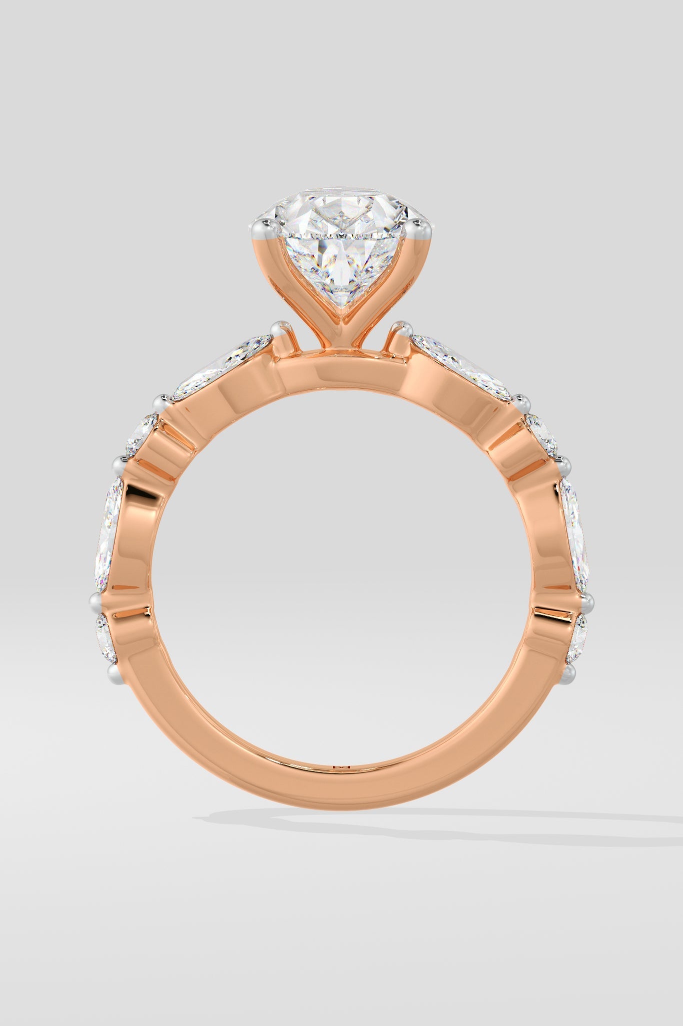 2 CT Pear Cut Lab Grown Diamond 3 Prong Set Solitaire Diamond Ring
