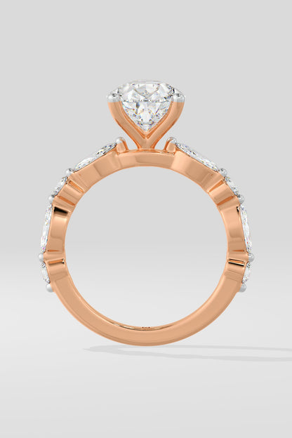 2 CT Pear Cut Lab Grown Diamond 3 Prong Set Solitaire Diamond Ring