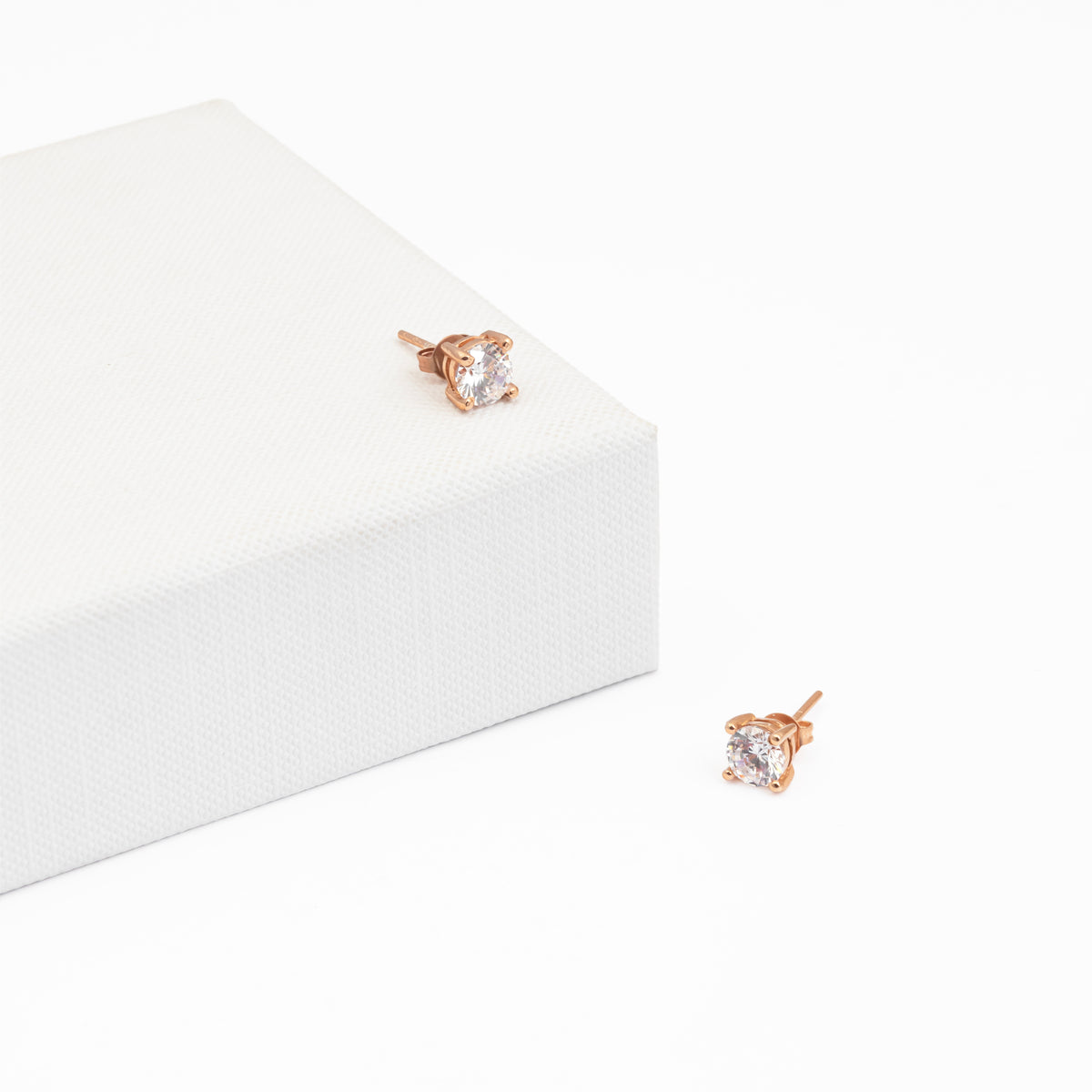 2.0 CT Round VVS Moissanite Diamond Simple Earrings