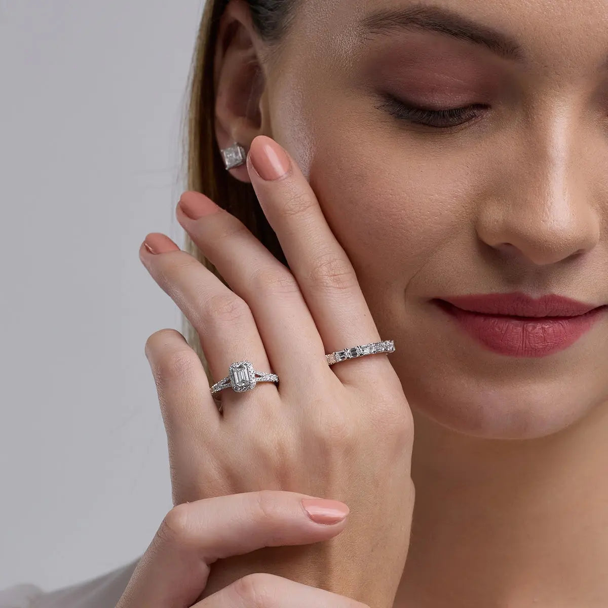 Platinum bridal engagement rings USA