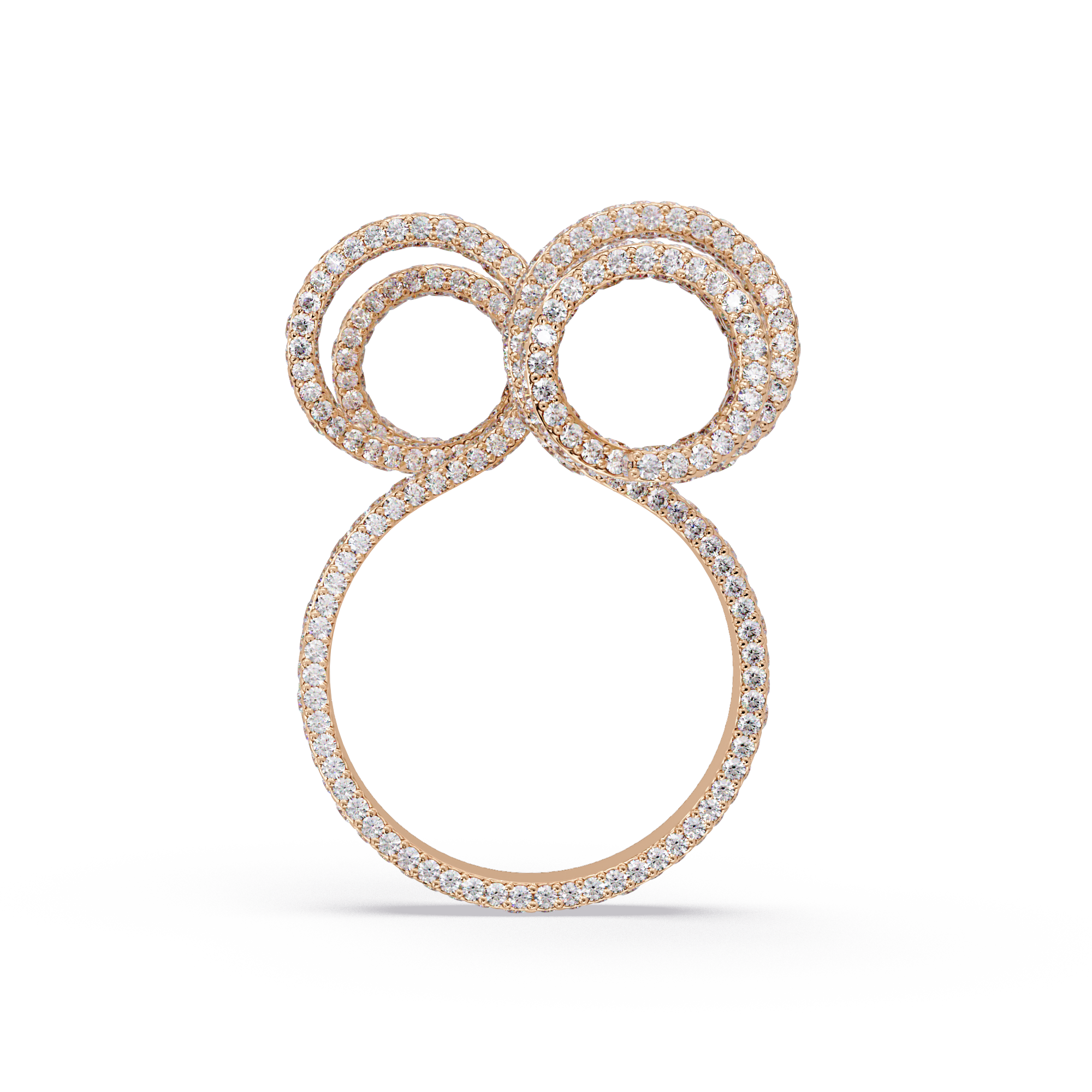 Iced-Out VVS Moissanite Pavé Wrap Ring for Women
