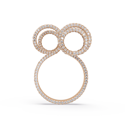Iced-Out VVS Moissanite Pavé Wrap Ring for Women